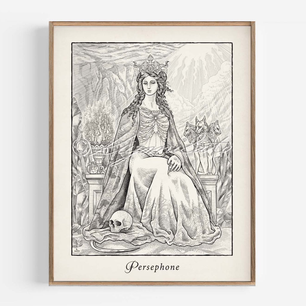 Persephone Greek Myth Art, Orphic Art, Queen of the Underworld