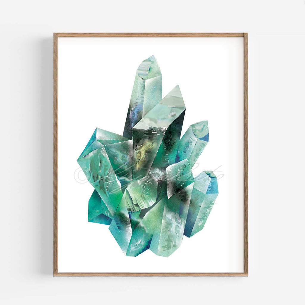 Emerald Quartz Crystal Art