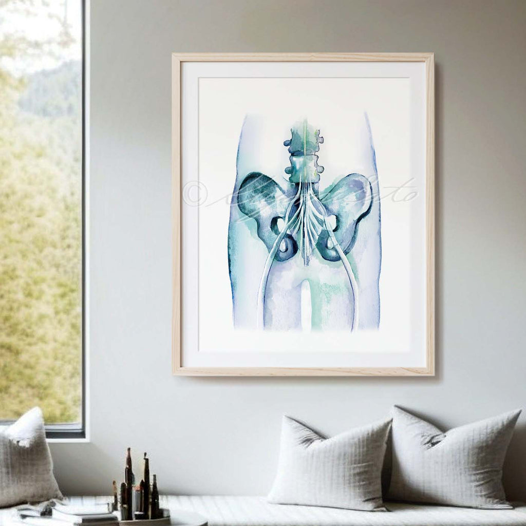Sciatic nerve abstract art print