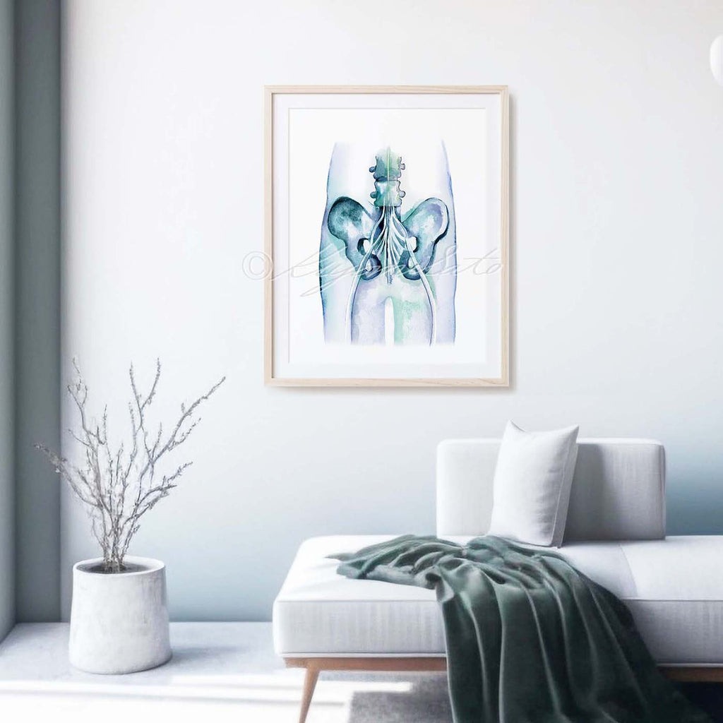 Sciatic nerve abstract art print
