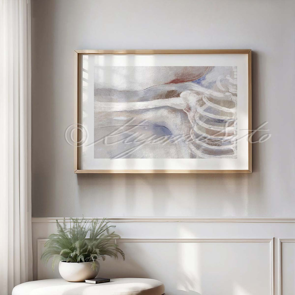 Shoulder bone Abstract Rust Color Art Poster, Orthopedics Art, Physical Therapy Office Wall Art Print, PT Gift, Clinic Wall Decor (Copy)