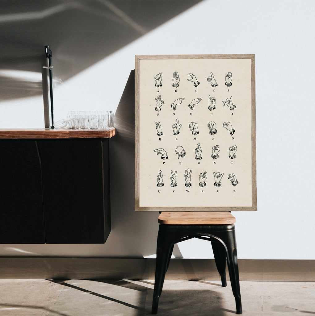 Sign Language Alphabet Art