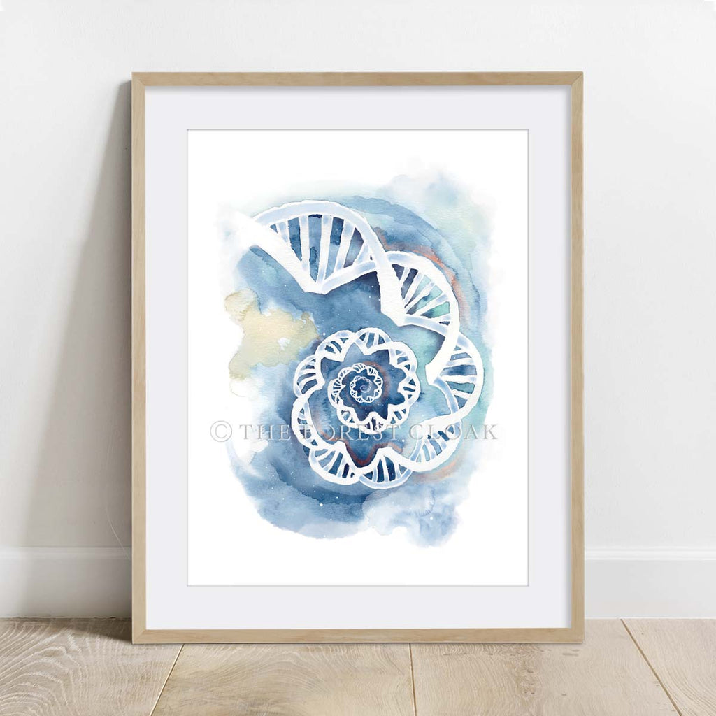 DNA, RNA, DNA Spiral,  Art poster set of 3