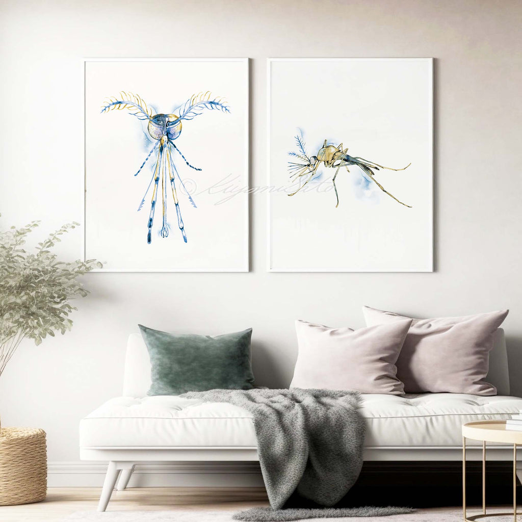 Mosquito Art Poster Set of 2