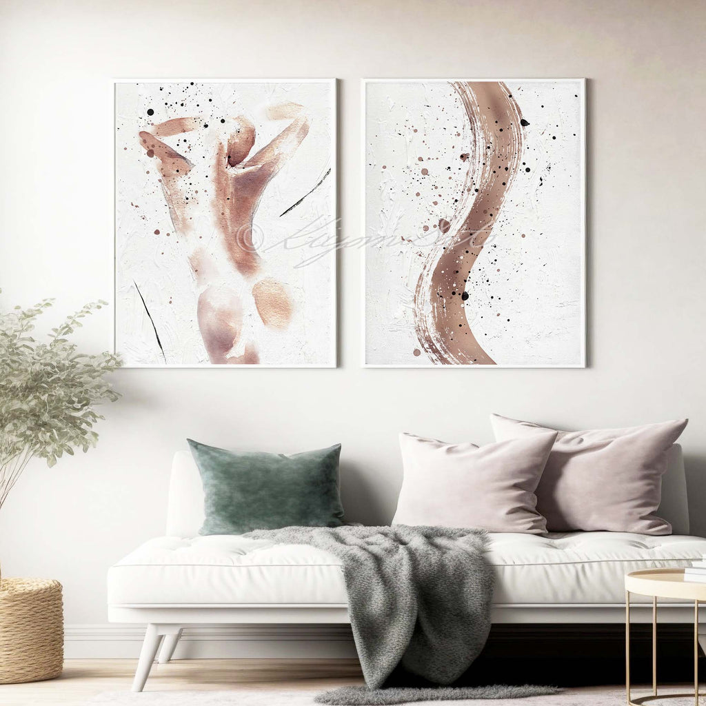 Abstract Body Forms poster set of 2