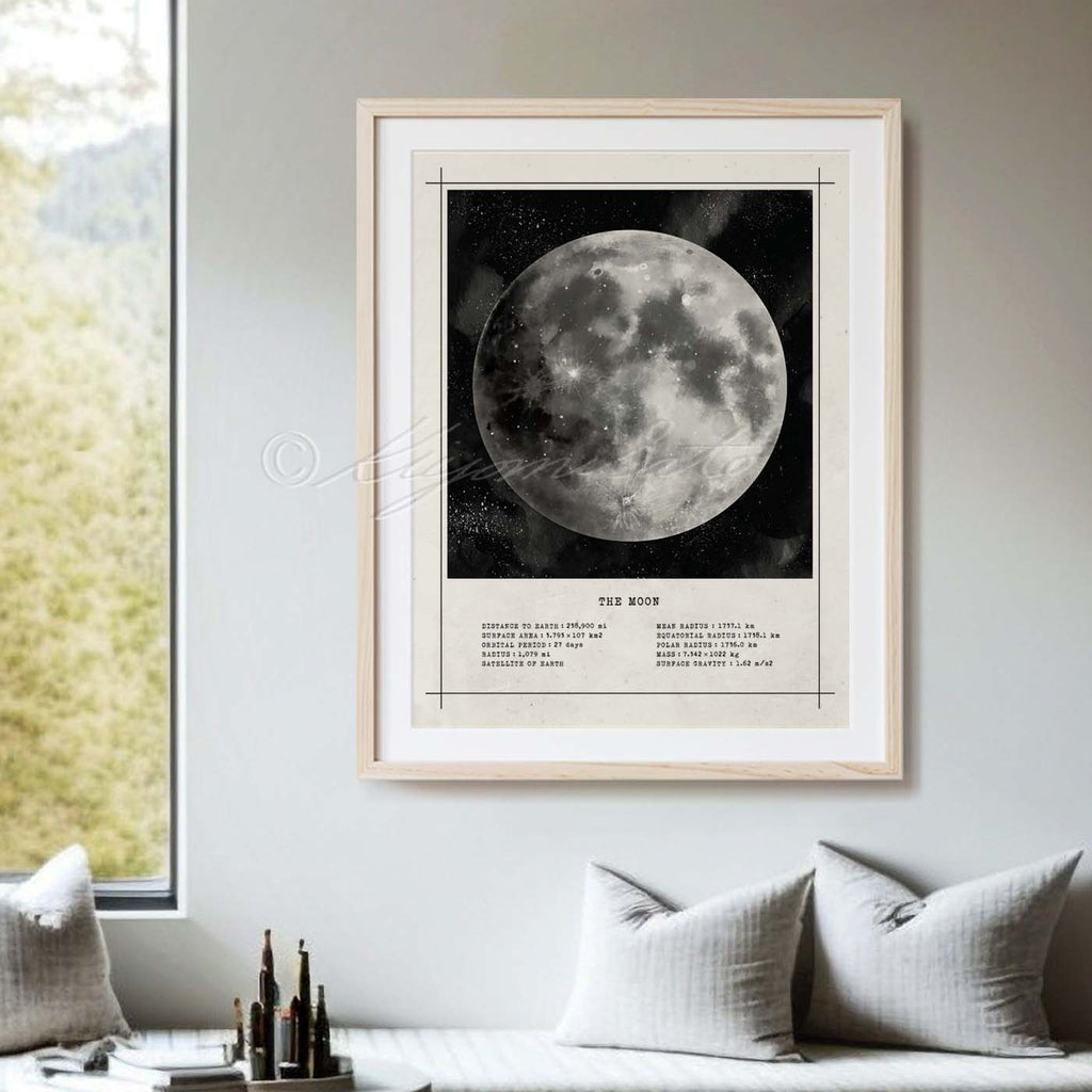 Vintage Style Moon Art