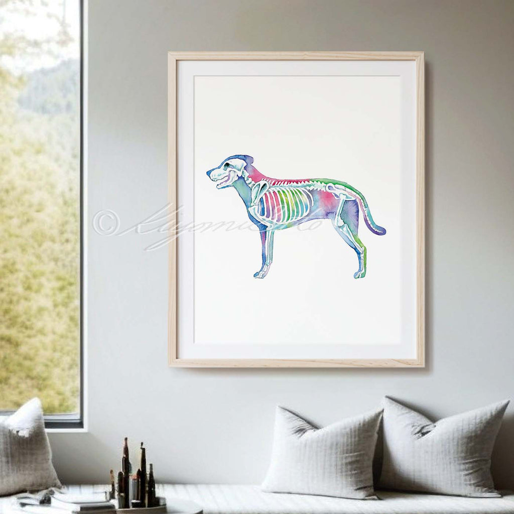 Dog Skeletal System Vertical Art