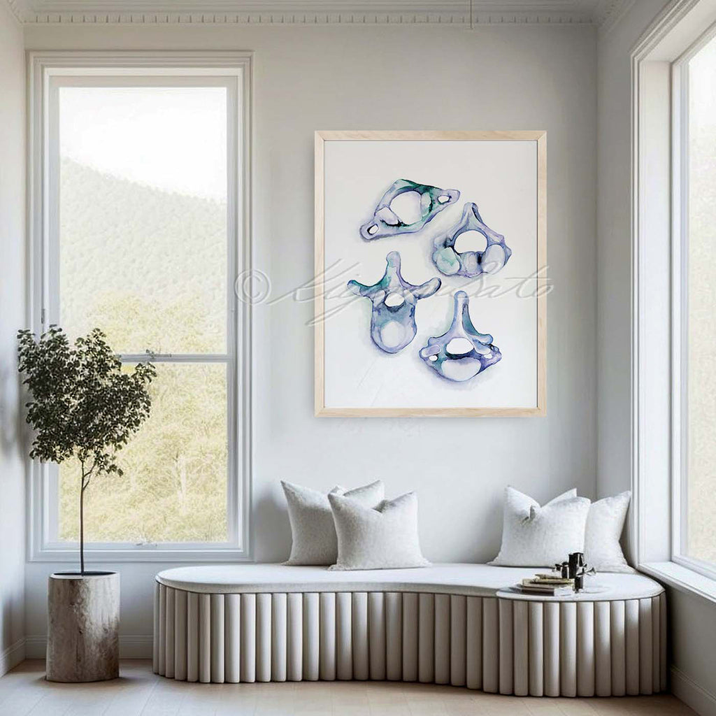 Vertebrae collection Blue Abstract